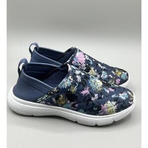 VB Cloud Vera Bradley Convertible Slip-On Shoe Size 6 Blue Floral